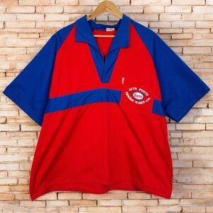 ESSO Vintage 1956 Mechanic Autobody Uniform V Neck Popover Short Sleeve Shirt